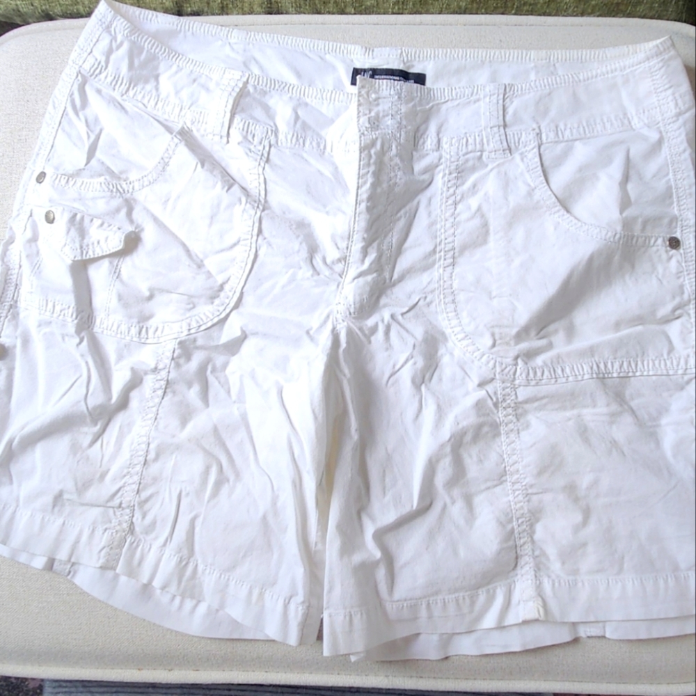INC International Concepts Women's White Cargo Shorts